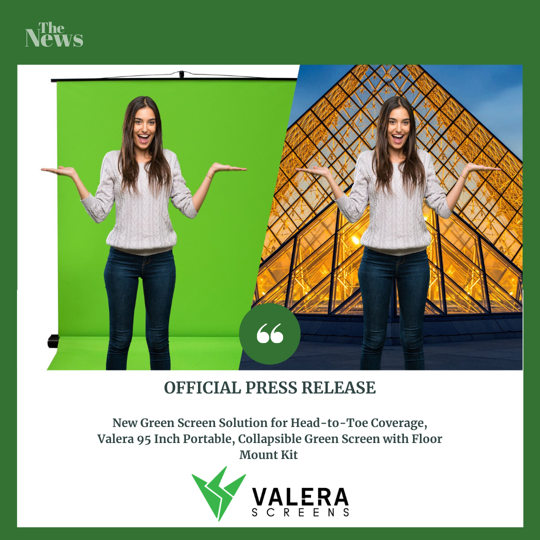 Press Release: Valera Screens Unveils New Green Screen Solution for Head-to-Toe Coverage