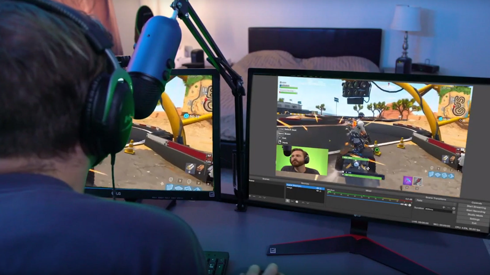 Green Screen, chromakey backdrop, live streaming