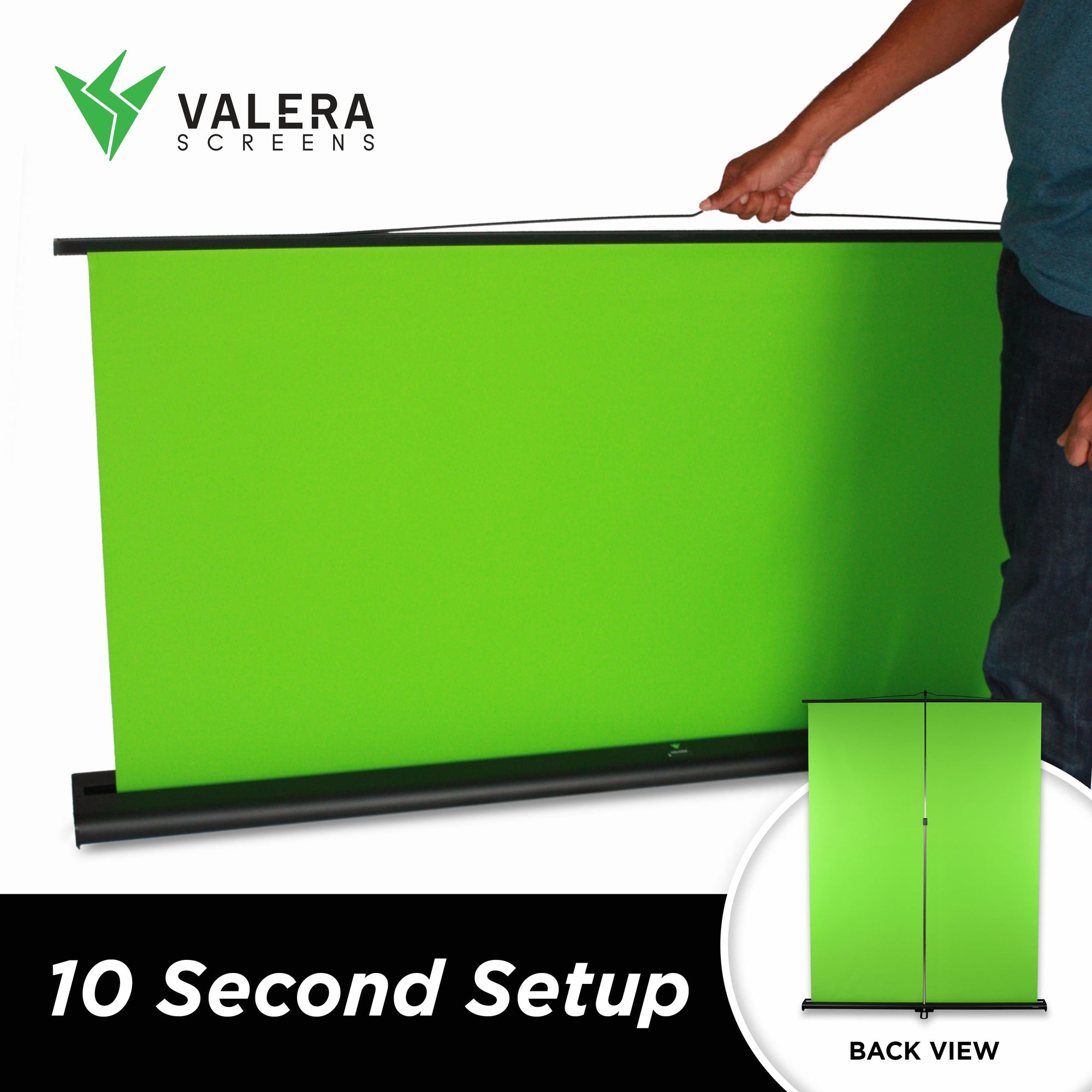 Creator 95-inch Collapsible Retractable Green Screen | Valera