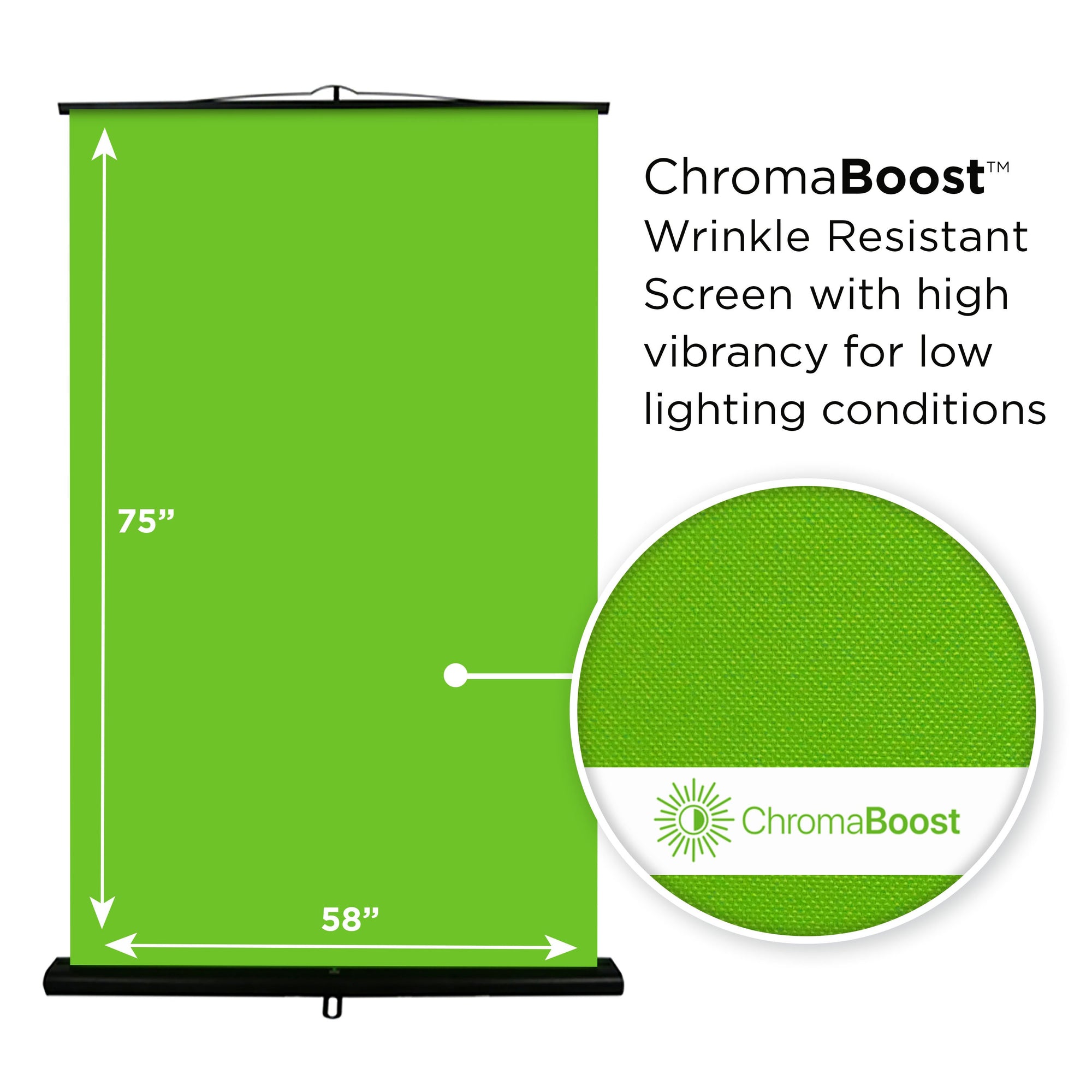 Valera Creator 95 Inch Portable, Collapsible Green Screen with Floor Mount Kit